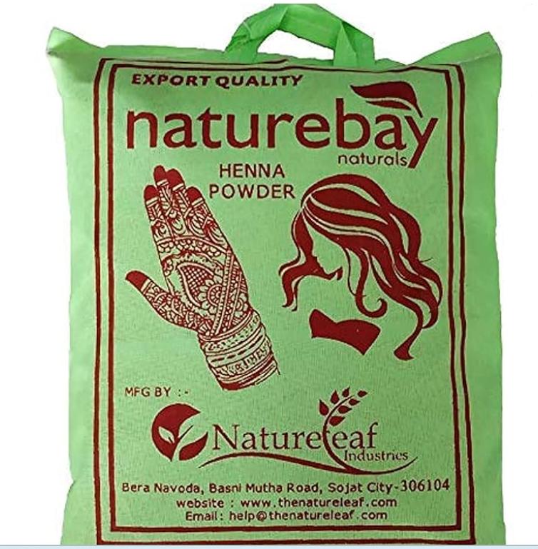 मेहंदी — NATUREBAY 100% शुद्ध हिना पाउडर (कपड़े से छना, 400g) (करवा चौथ सोलह शृंगार)