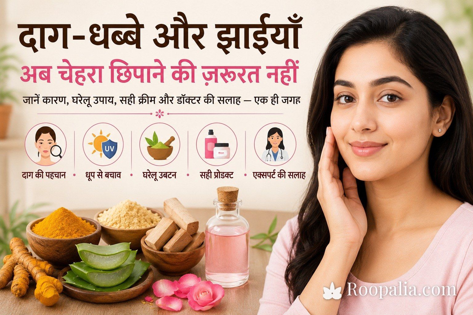 चेहरे के दाग-धब्बे और झाइयाँ हटाने के घरेलू उपाय और सही इलाज