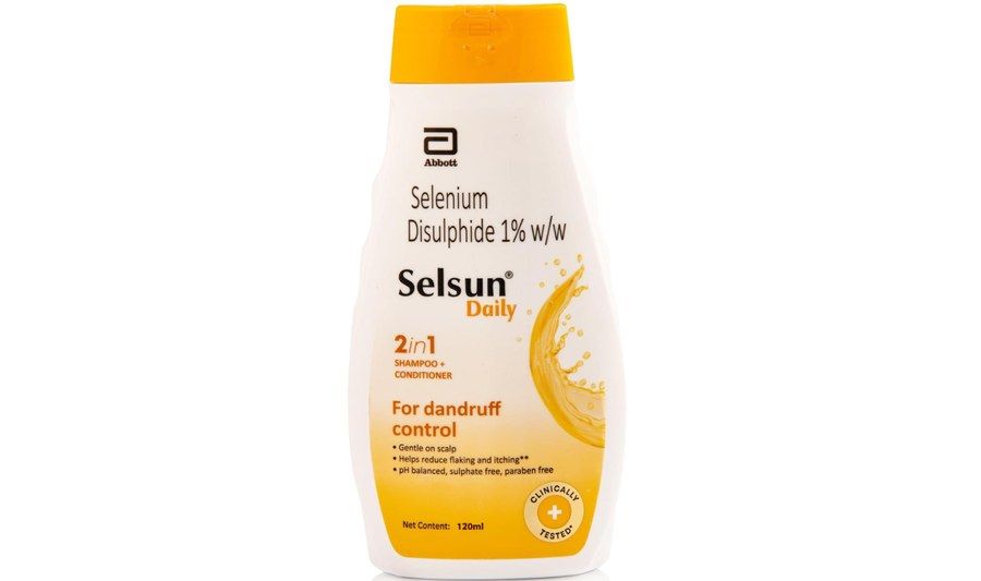 Selsun Daily 2in1 शैम्पू और कंडीशनर 120ml — सेलेनियम डाइसल्फ़ाइड 1% युक्त एंटी-डैंड्रफ़ शैम्पू
